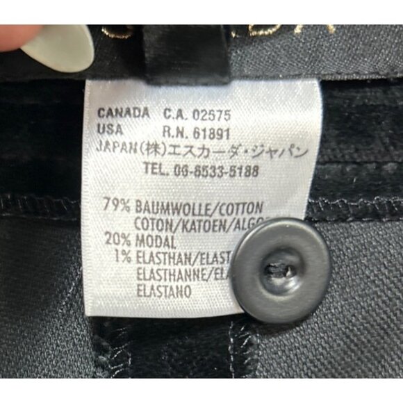 ESCADA Black Velvet Straight Leg Pants Size 44 - Picture 10 of 13